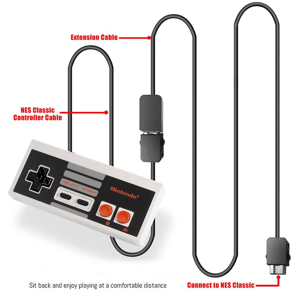 NES CLASSIC CONTROLLER EXTENSION CABLE (2M/6.56FT) - BLACK
