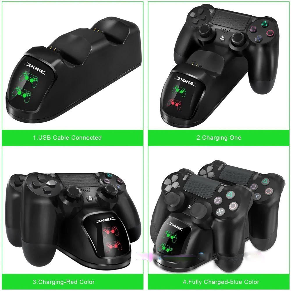 PS4 CONTROLLER CHARGER DUALSHOCK 4 CONTROLLER USB CHARGING STATION DOCK